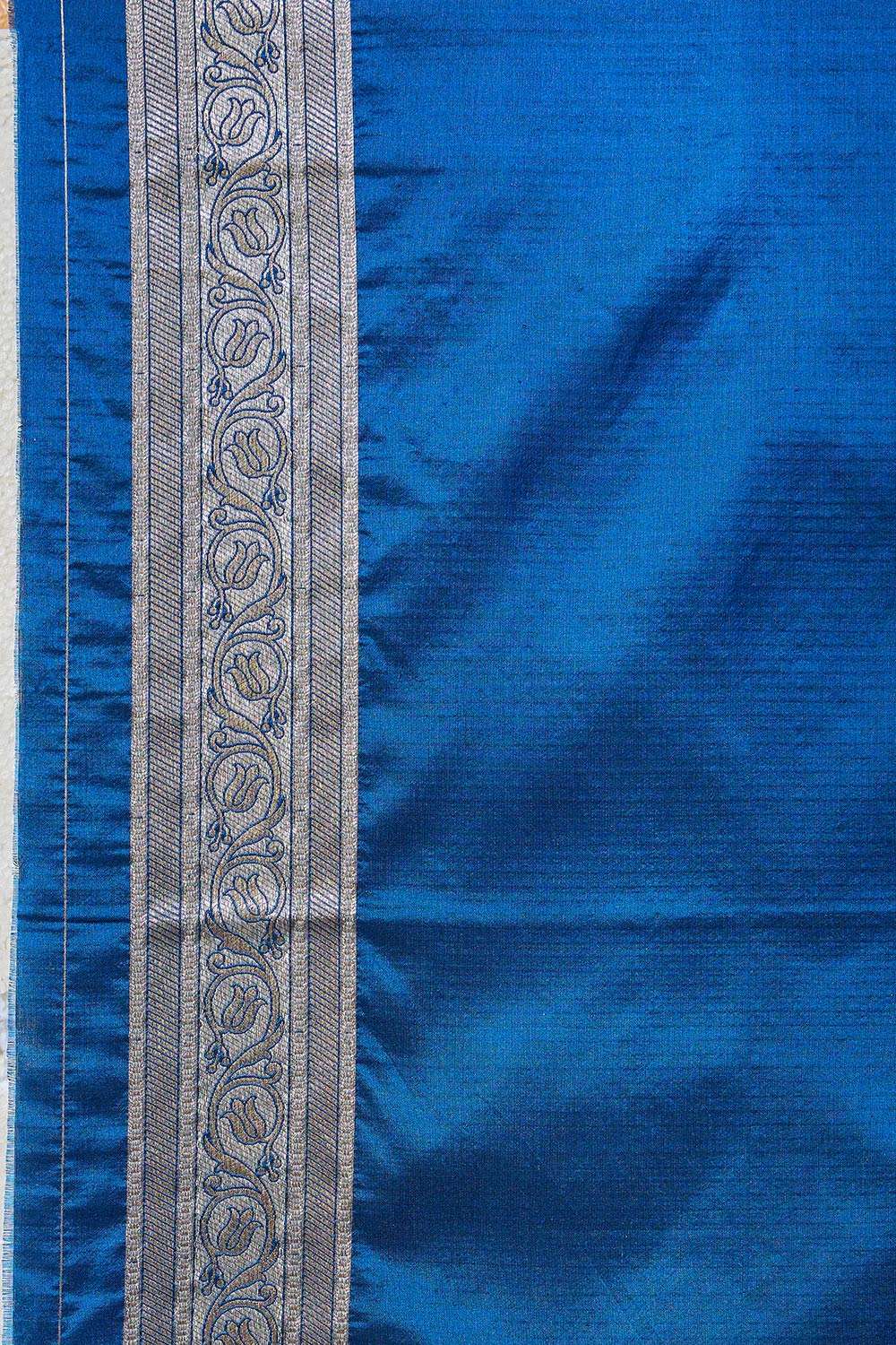 Blue Pure Silk Tissue Brocade Banarasi Saree image number null