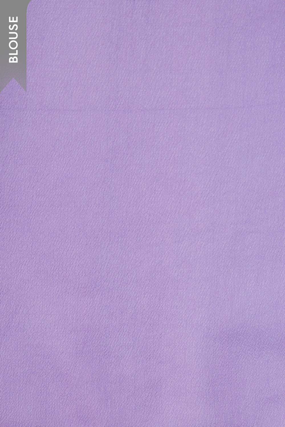 Purple Printed Viscose Crepe Saree image number null