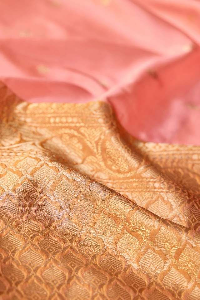 Light Pink Silk Viscose Cutwork Banaras  Saree thumbnail image number null