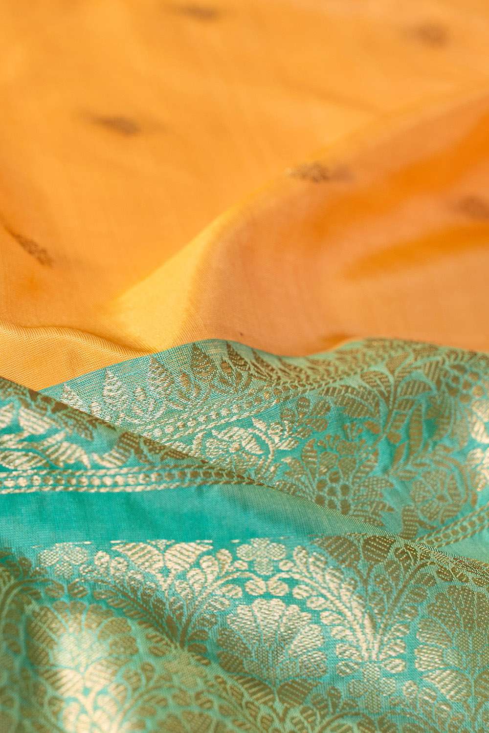 Light Yellow Silk Viscose Cutwork Banaras  Saree image number null