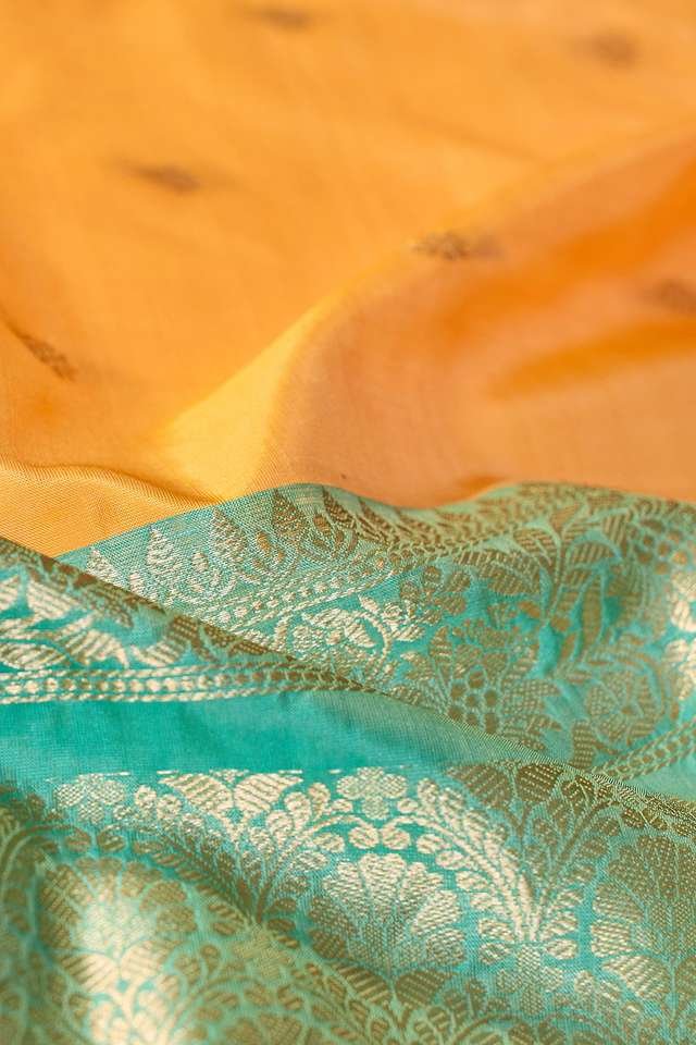 Light Yellow Silk Viscose Cutwork Banaras  Saree thumbnail image number null