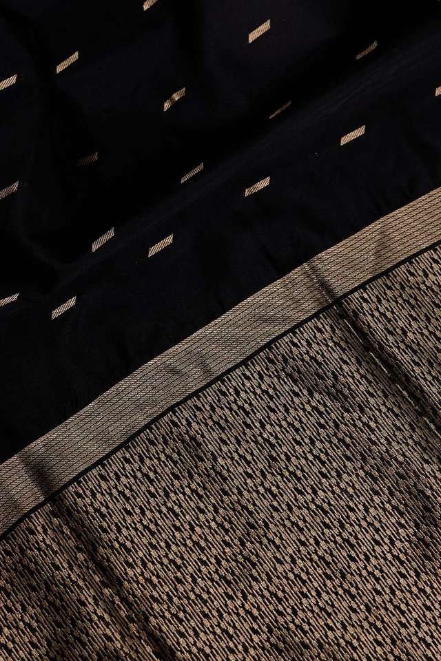 Black Silk Viscose Cutwork Saree thumbnail image number null
