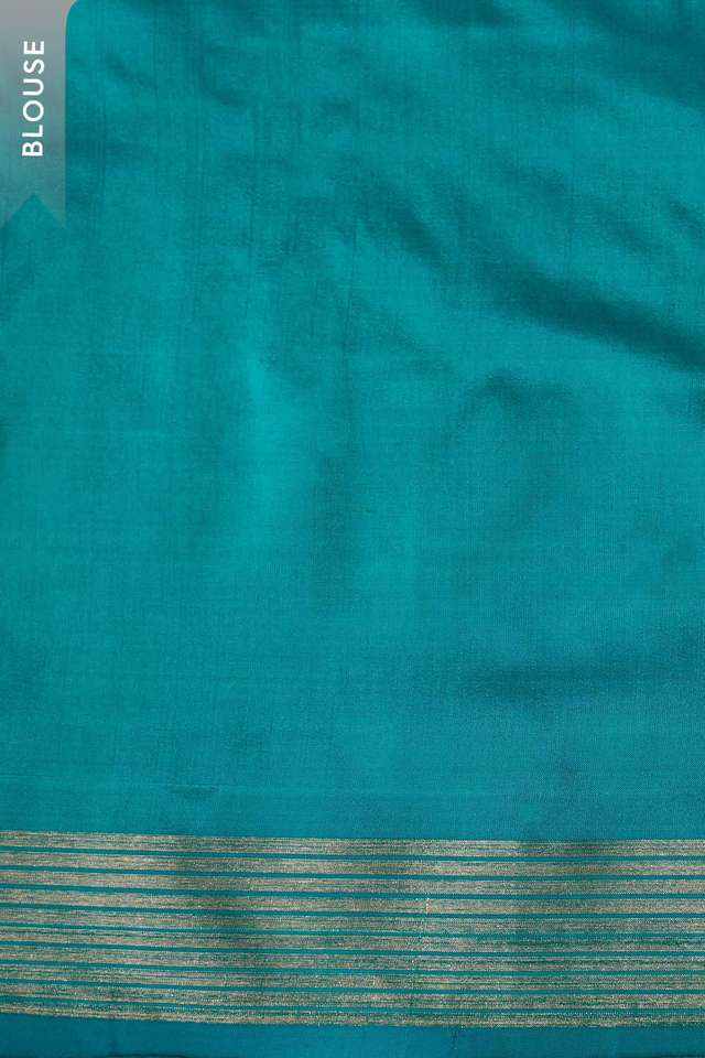 Blue Silk Viscose Cutwork Saree thumbnail image number null