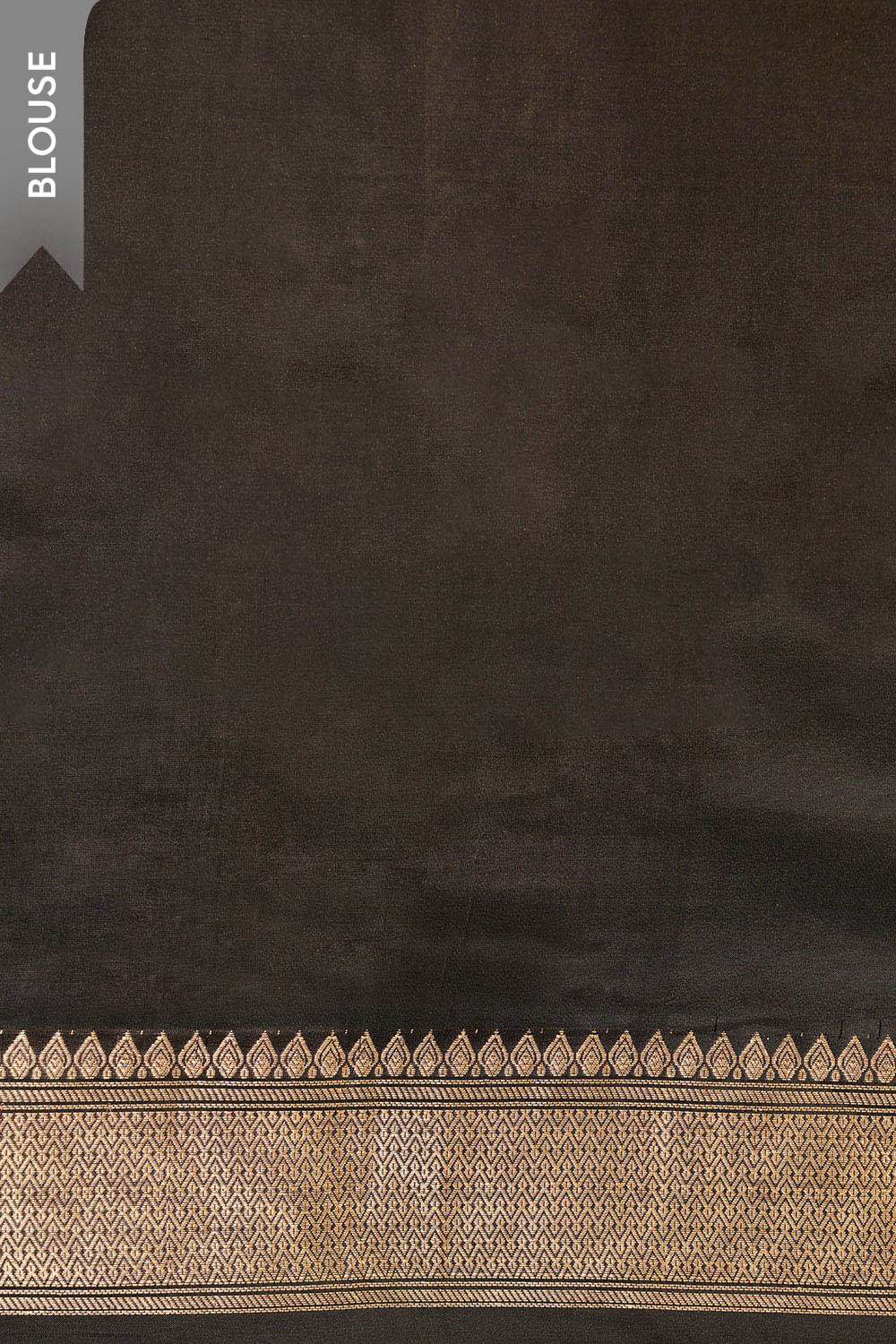 Black Silk Viscose Cutwork Banarasi Inspired Design Saree image number null