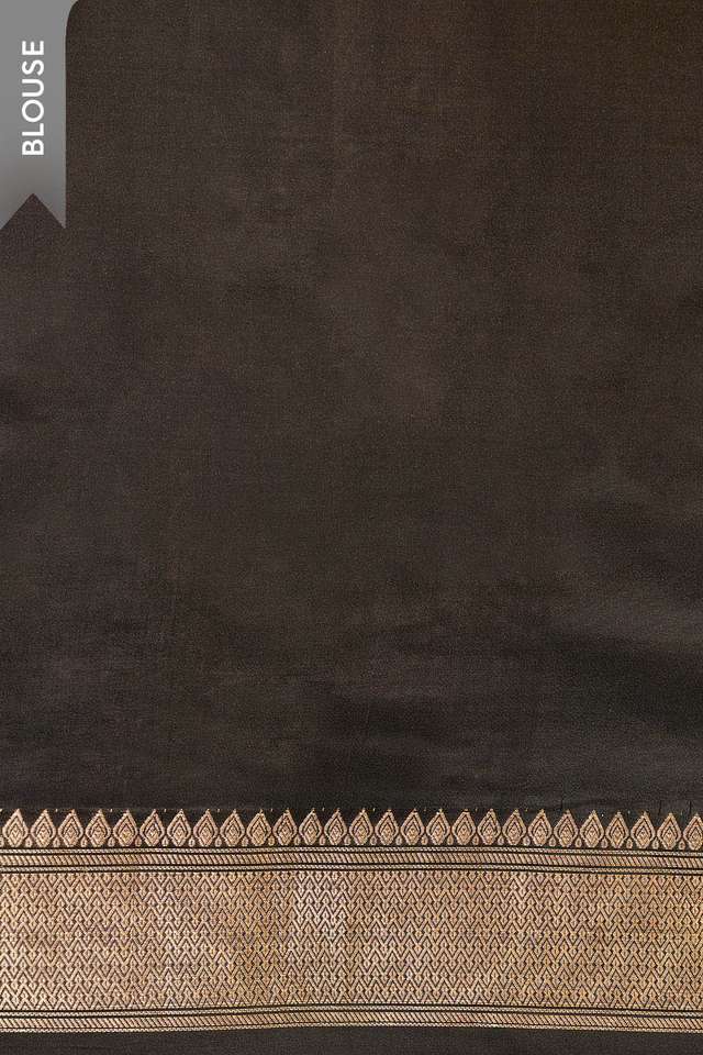 Black Silk Viscose Cutwork Banarasi Inspired Design Saree thumbnail image number null