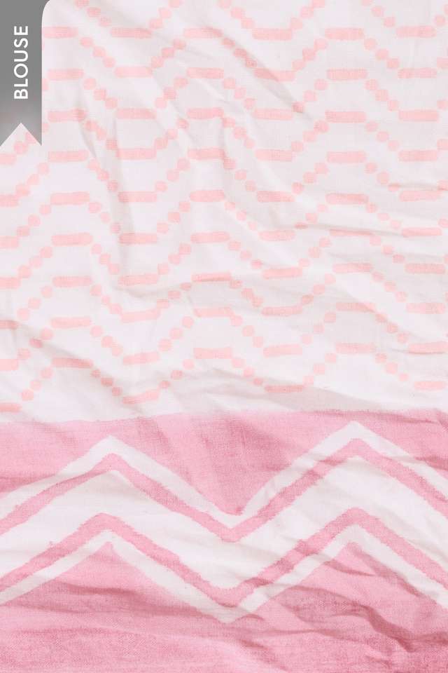 Light Pink Bagru Block Printed Pure Cotton Kota Saree thumbnail image number null