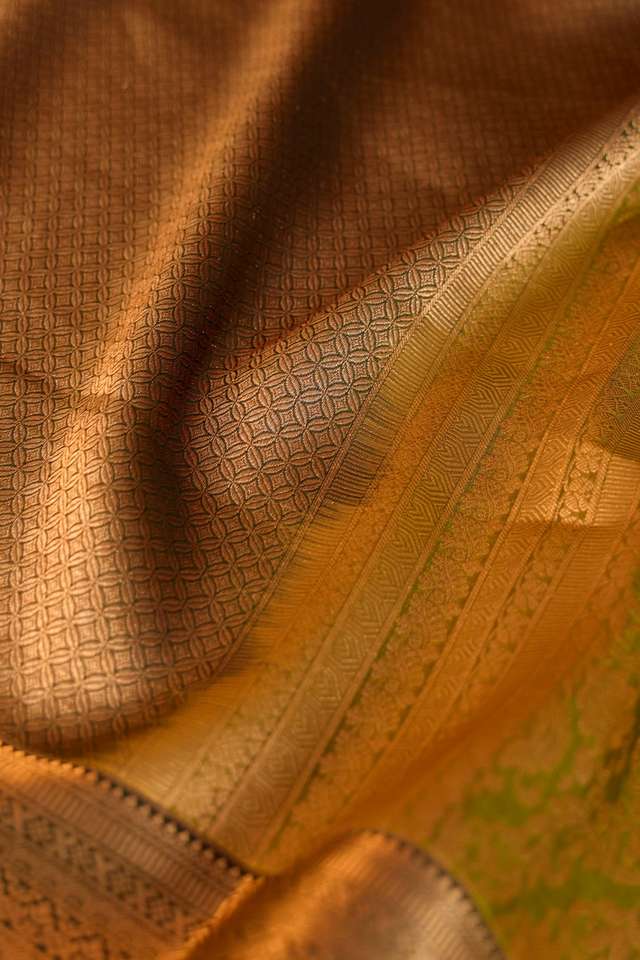 Light Green Woven Kanjeevaram Inspired Design Silk Viscose Saree thumbnail image number null