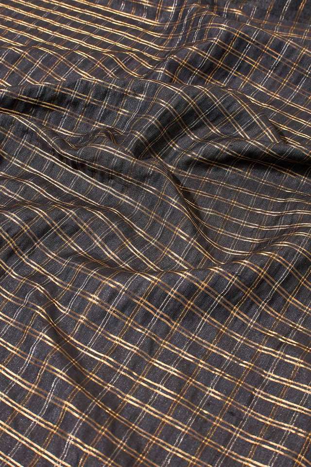 Black Bhagalpur Woven Pure Tussar Silk Saree thumbnail image number null