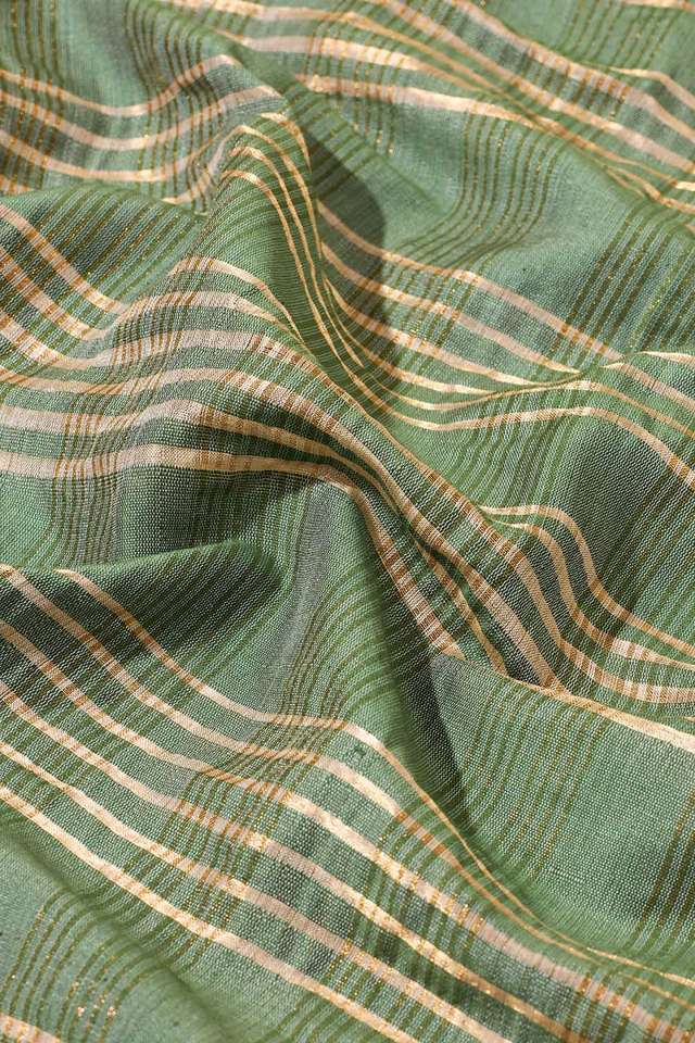 Green Bhagalpur Woven Pure Tussar Silk Saree thumbnail image number null