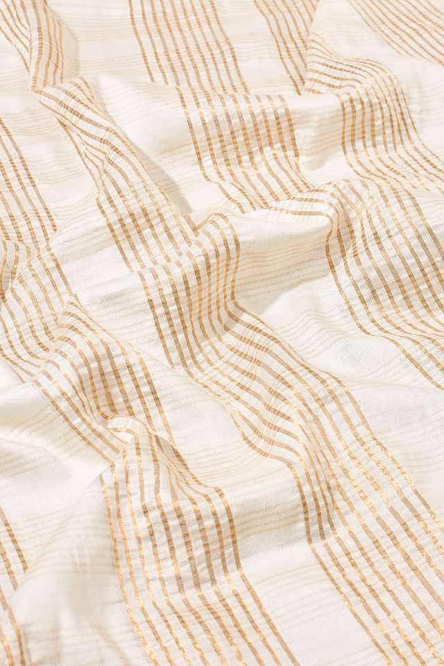 Off White Bhagalpur Woven Pure Tussar Silk Saree thumbnail image number null