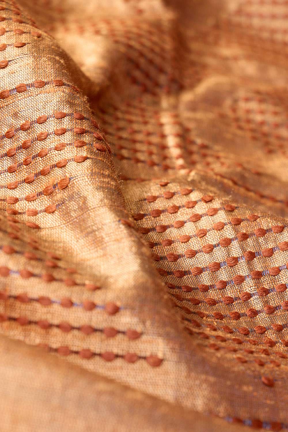 Orange Bhagalpur Woven Pure Tussar Silk Saree image number null