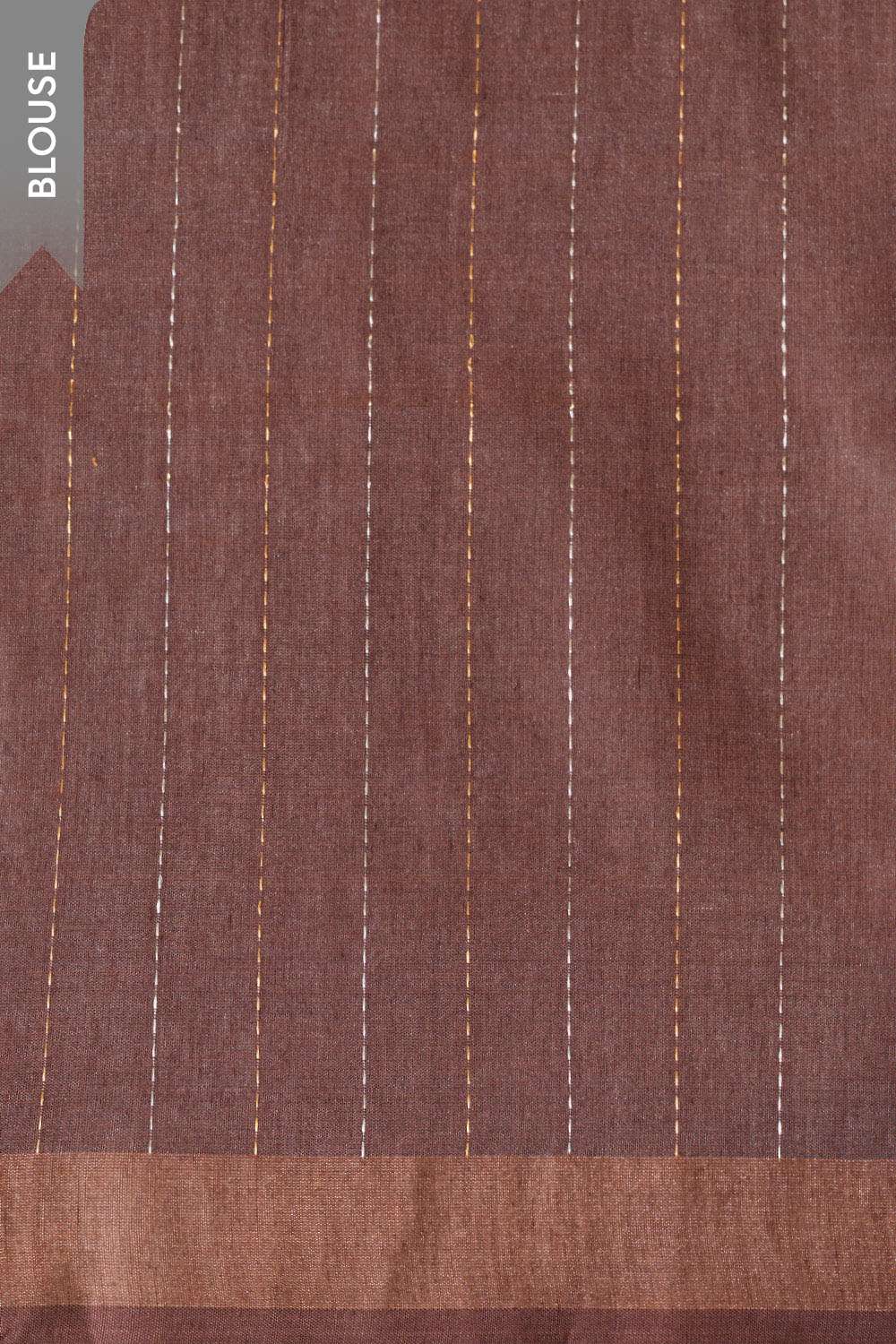 Orange Bhagalpur Woven Pure Tussar Silk Saree image number null