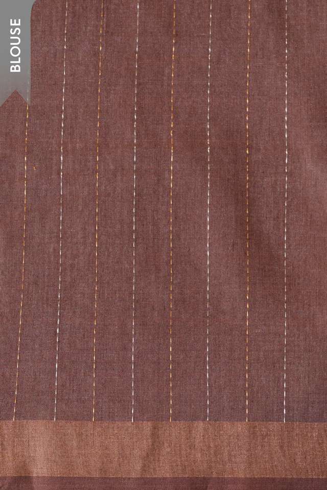 Orange Bhagalpur Woven Pure Tussar Silk Saree thumbnail image number null