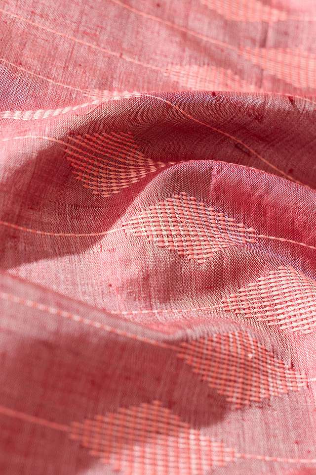 Orange Woven Pure Tussar Silk Bhagalpur Saree thumbnail image number null