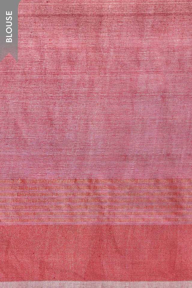 Orange Woven Pure Tussar Silk Bhagalpur Saree thumbnail image number null
