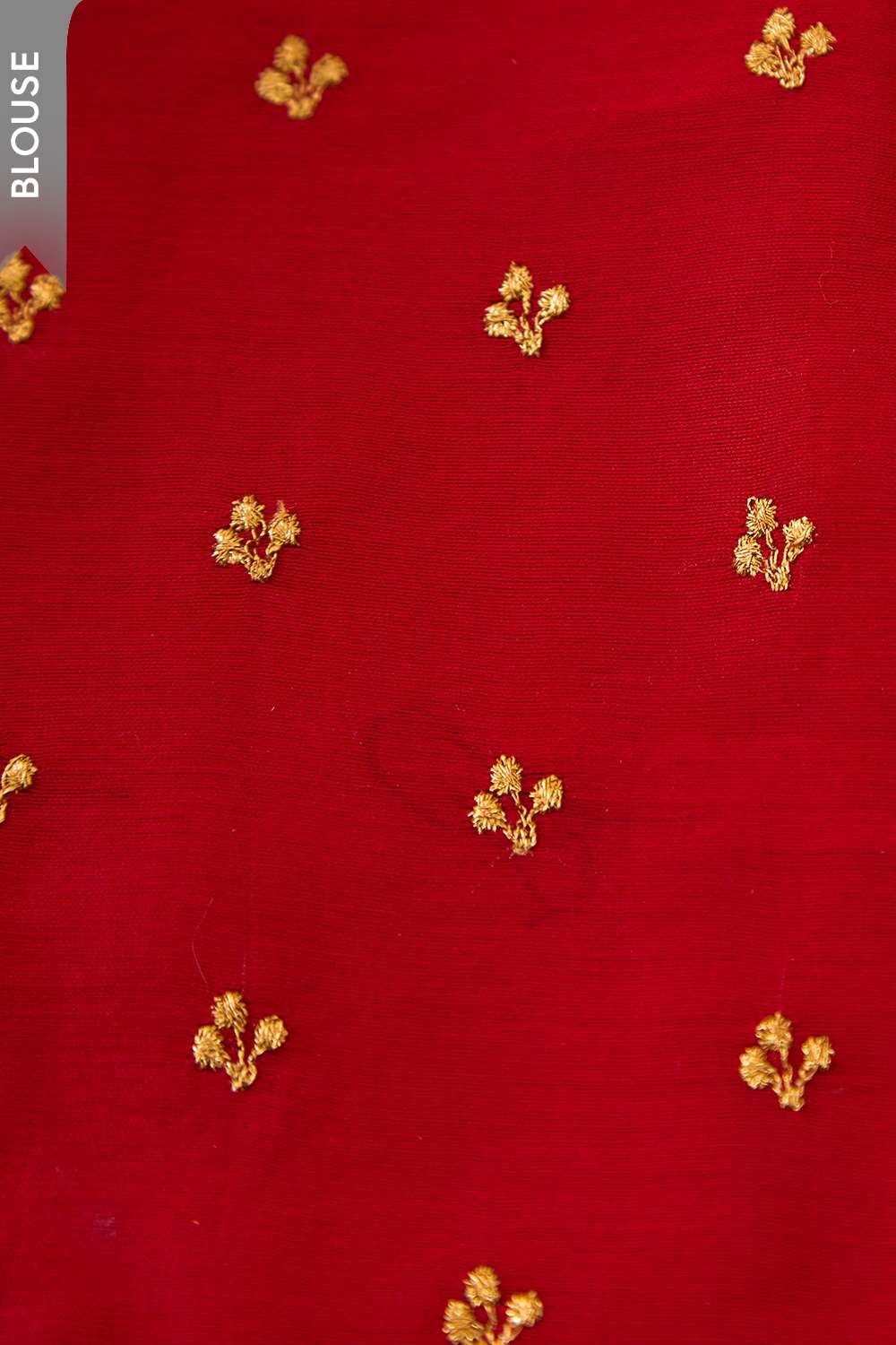 Off White Pure Silk Cotton Block Printed Embroidered Saree image number null