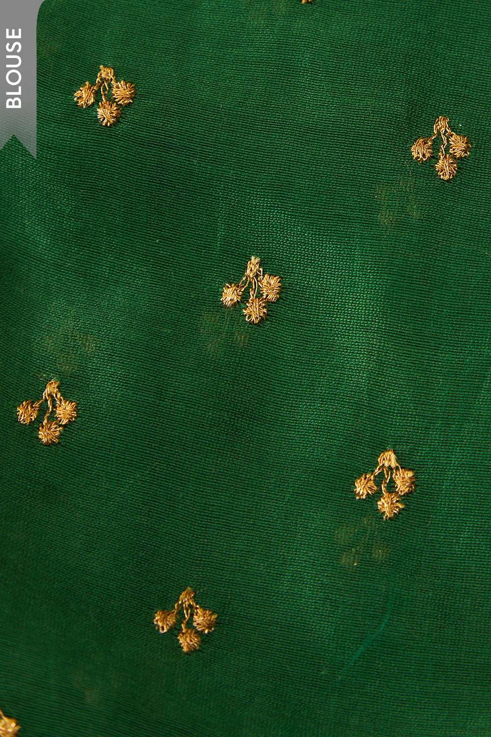 Off White Pure Silk Cotton Block Printed Embroidered Saree image number null
