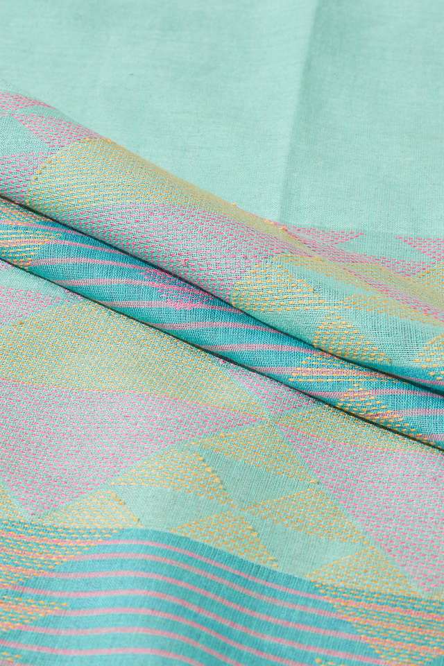 Light Blue Bengal Pure Cotton Jamdani Saree thumbnail image number null