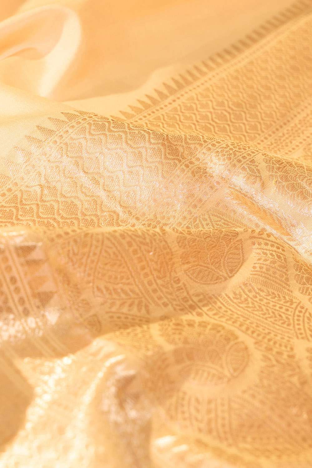 Light Orange Silk Viscose Kadwa Banarasi Saree image number null