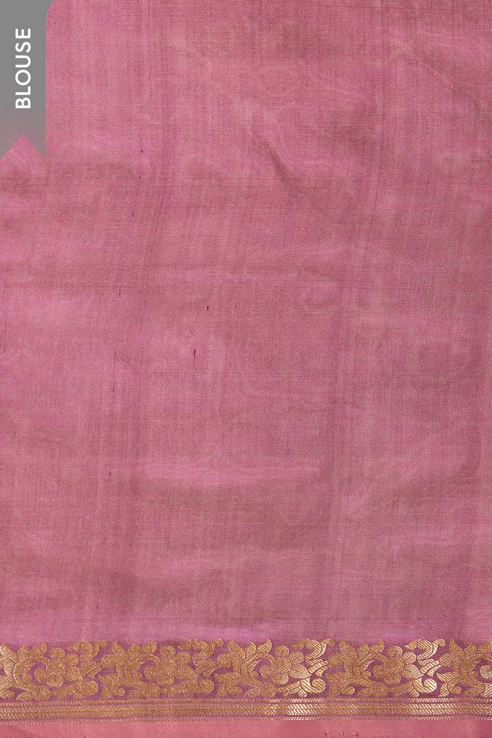 Light Orange Silk Viscose Kadwa Banaras Inspired Design Saree image number null