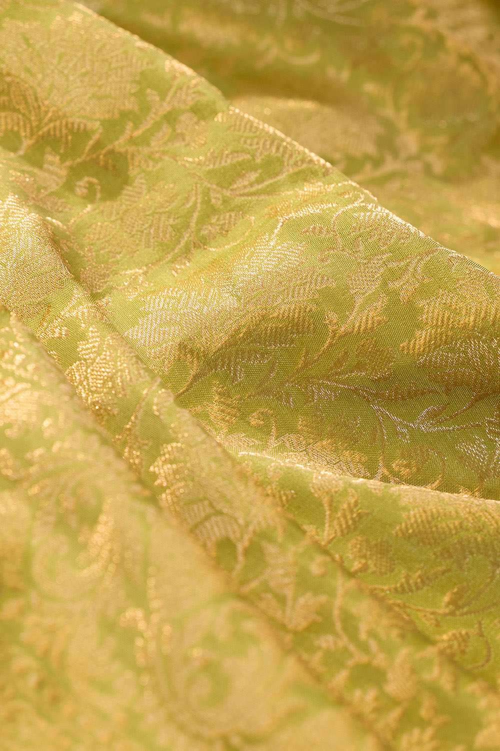Green Silk Viscose Kadwa Banaras Inspired Design Saree image number null