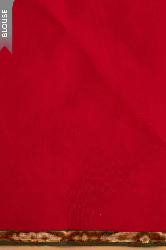 Red Pure Silk Woven Kanjivaram Saree thumbnail image number null