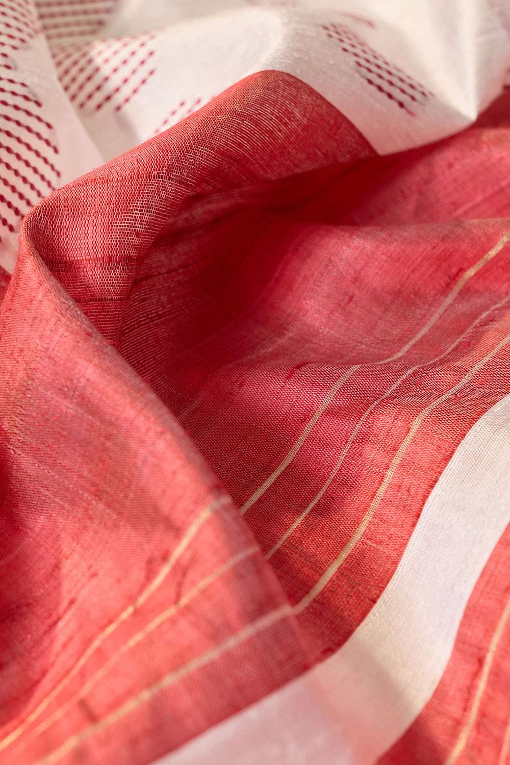 Off White Woven Pure Tussar Silk Bhagalpur Saree image number null