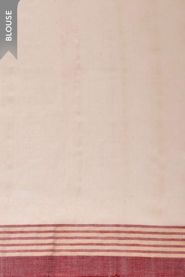 Red Bhagalpur Woven Pure Tussar Silk Saree thumbnail image number null