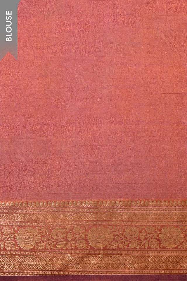 Dark Orange Silk Viscose Kadwa Banarasi Saree thumbnail image number null