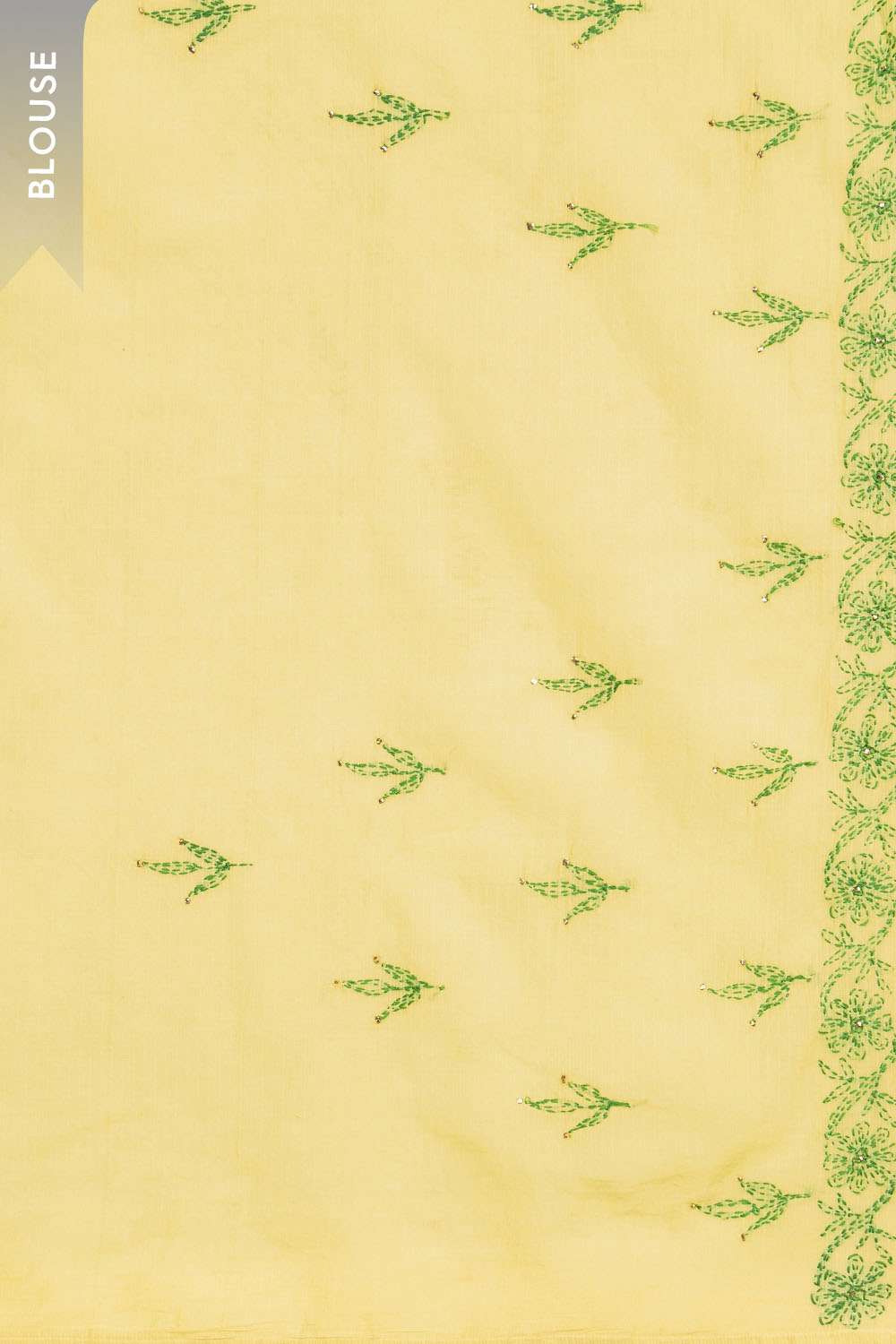 Light Yellow Pure Cotton Kota Chikankari Saree image number null