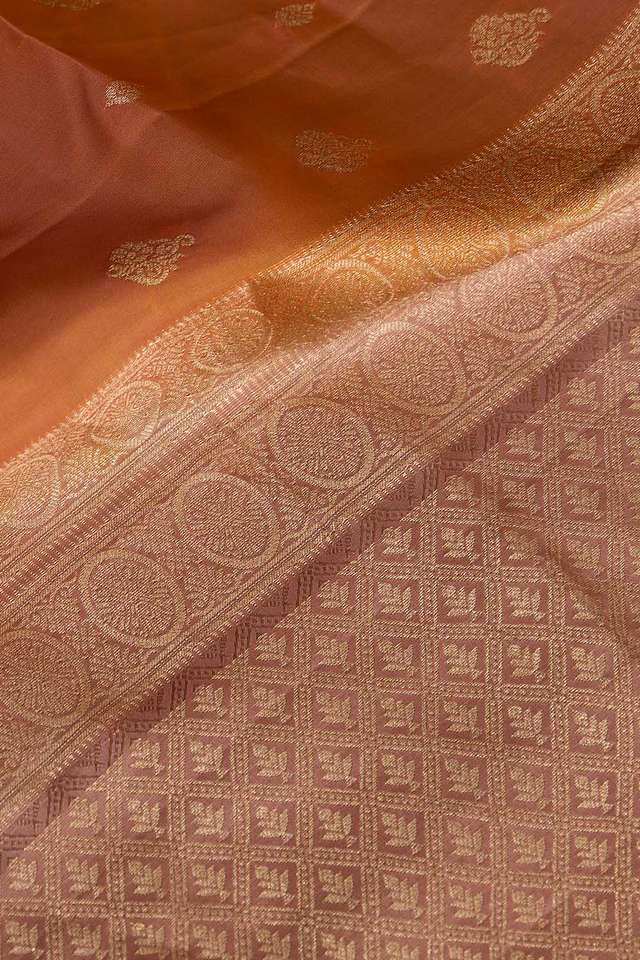 Orange Woven Silk Viscose Saree thumbnail image number null