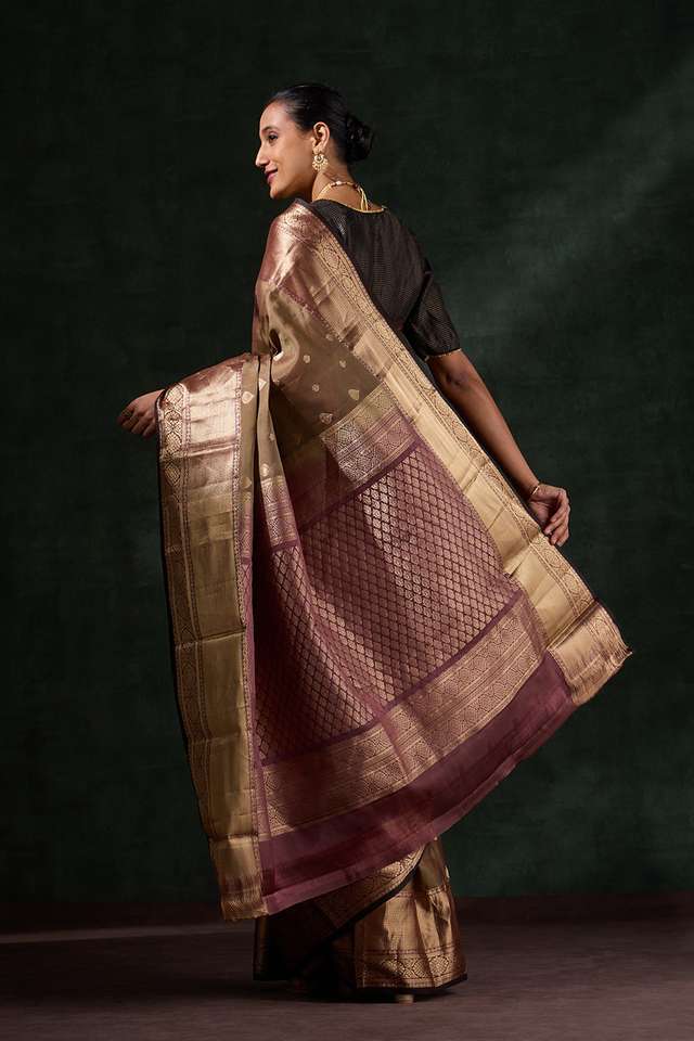 Light Green Woven Silk Viscose Saree thumbnail image number null