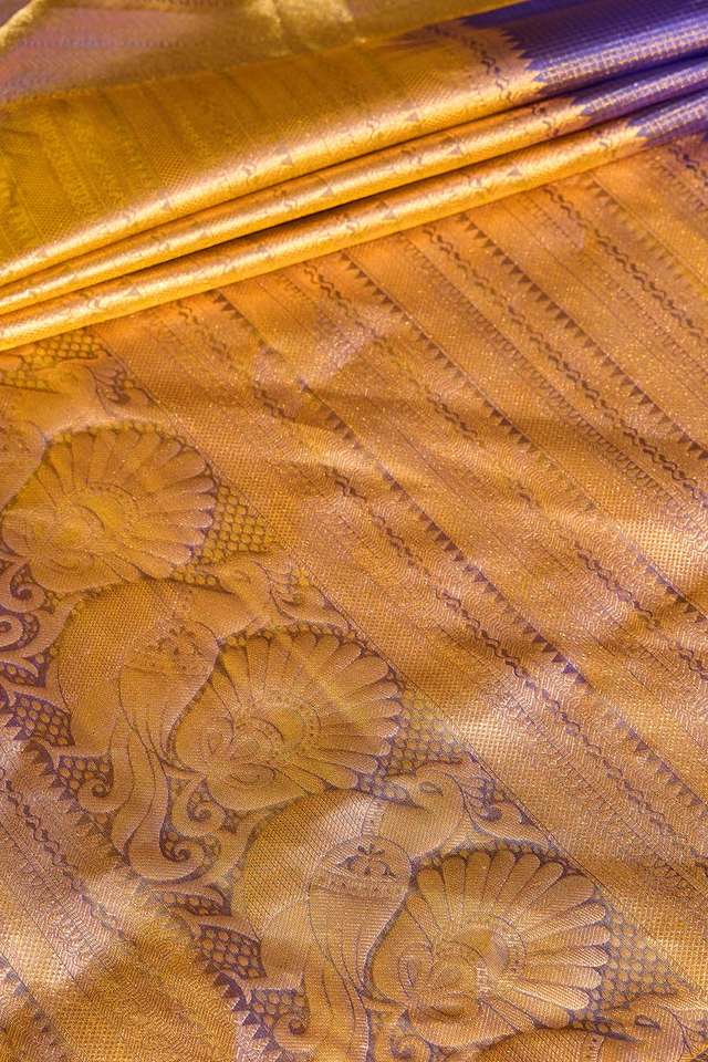 Blue Woven Silk Viscose Saree thumbnail image number null