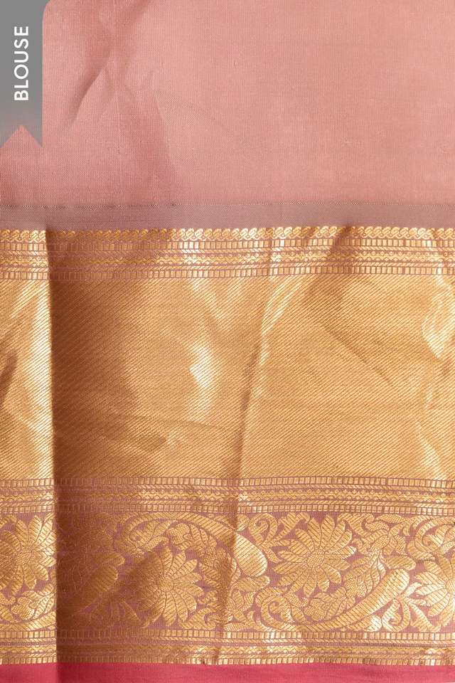 Brown Woven Kanjeevaram Inspired Design Silk Viscose Saree thumbnail image number null