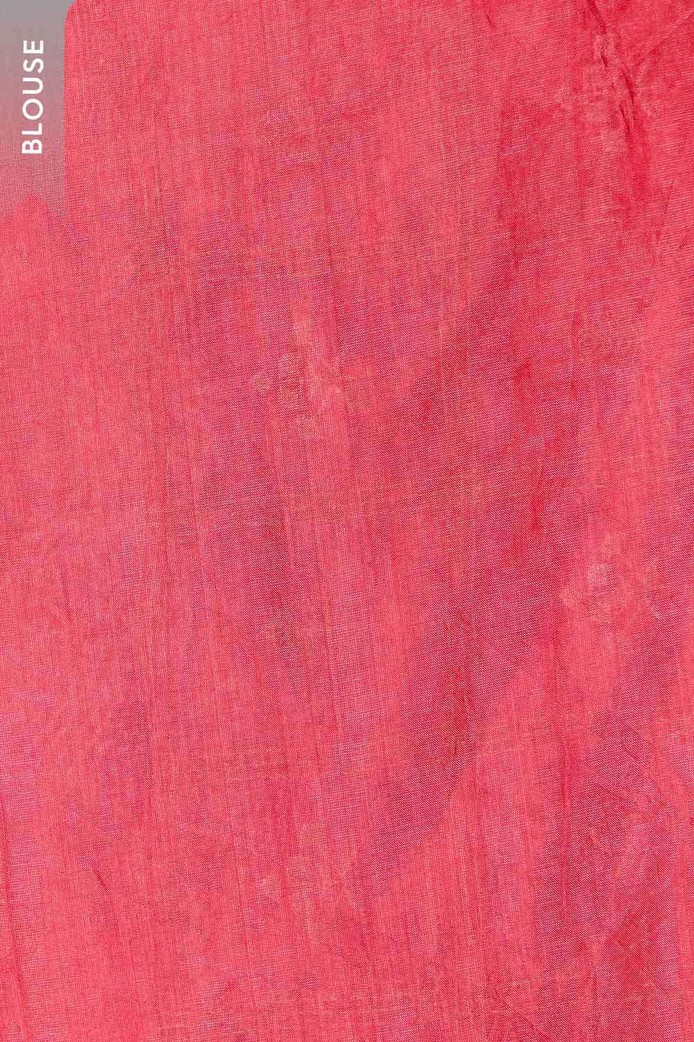 Red Embroidered Silk Tencel Saree image number null