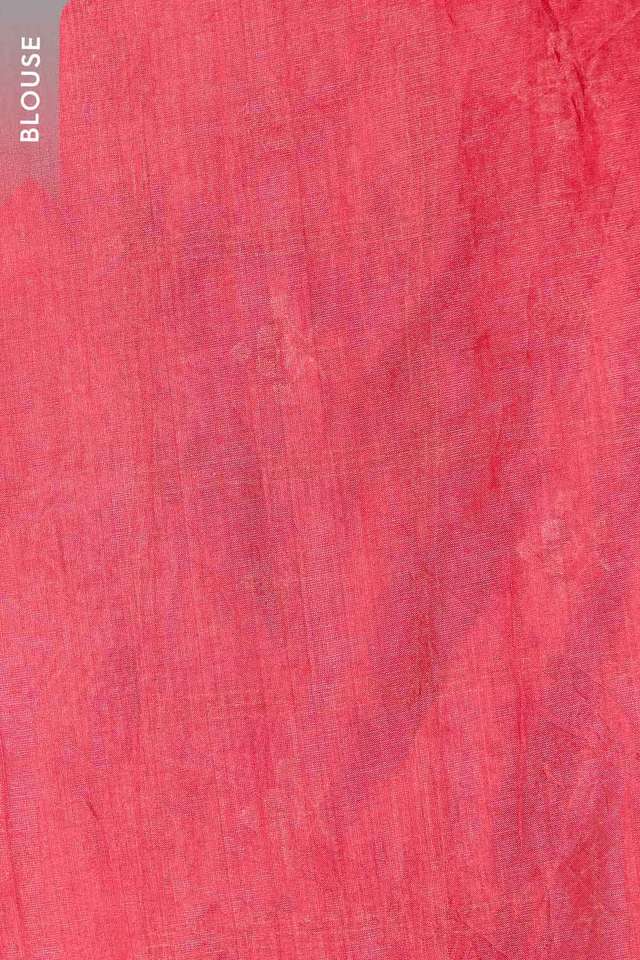 Red Embroidered Silk Tencel Saree thumbnail image number null