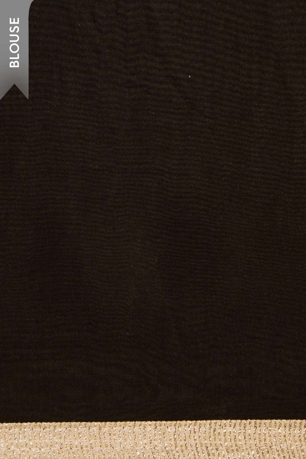 Black Silk Modal Embroidered Saree image number null