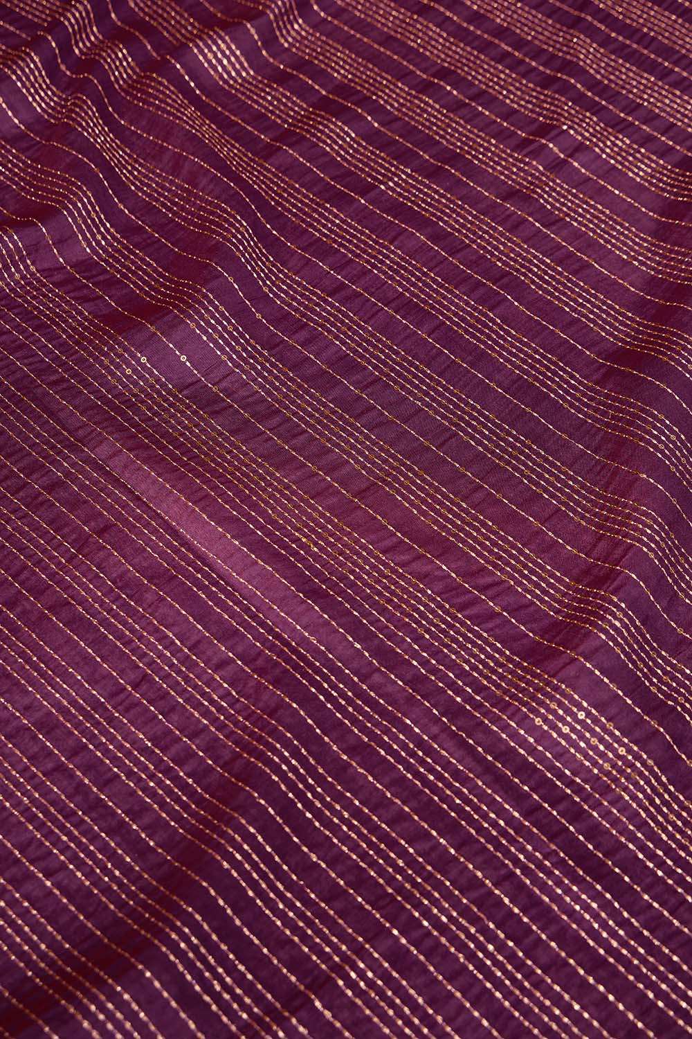 Purple Silk Modal Embroidered Saree image number null