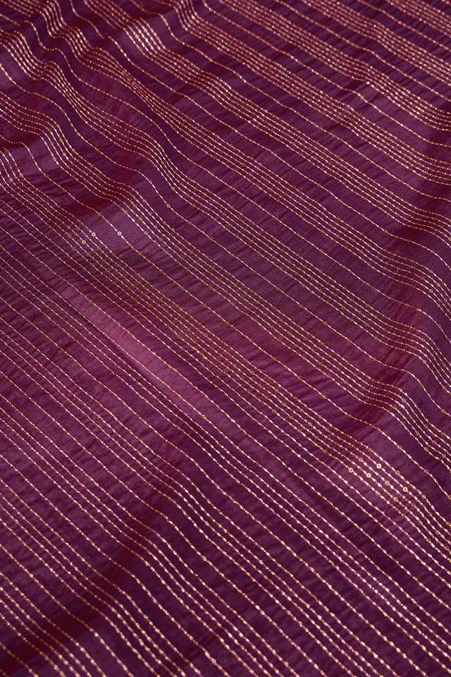 Purple Silk Modal Embroidered Saree thumbnail image number null