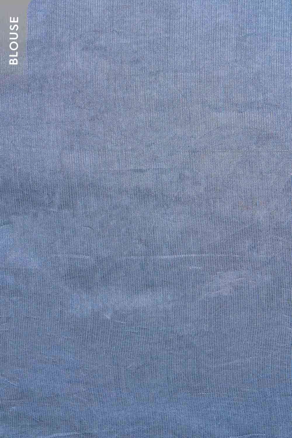 Grey Embroidered Silk Tencel Saree image number null