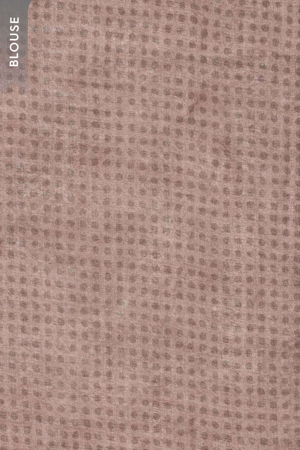 Light Orange Screen Printed Bengal Pure Mulmul Cotton Saree image number null