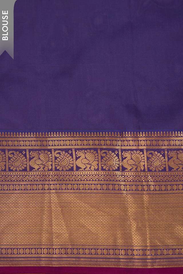 Blue Woven Silk Viscose Saree thumbnail image number null