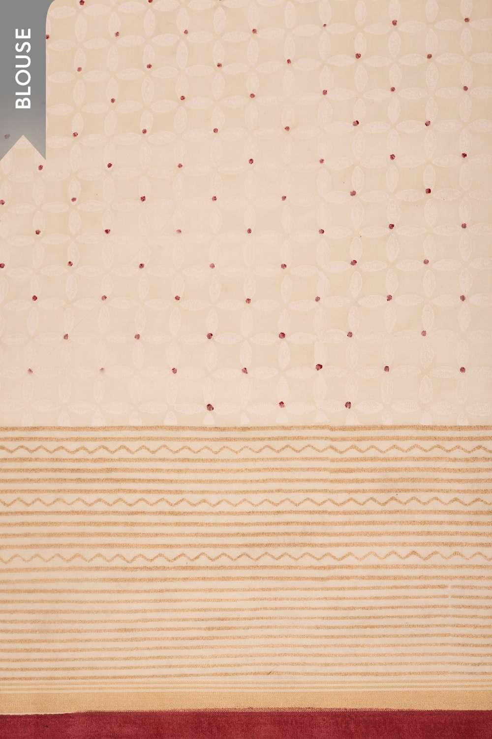 Off White Rajasthan Pure Silk Cotton Printed Sanganeri Saree image number null