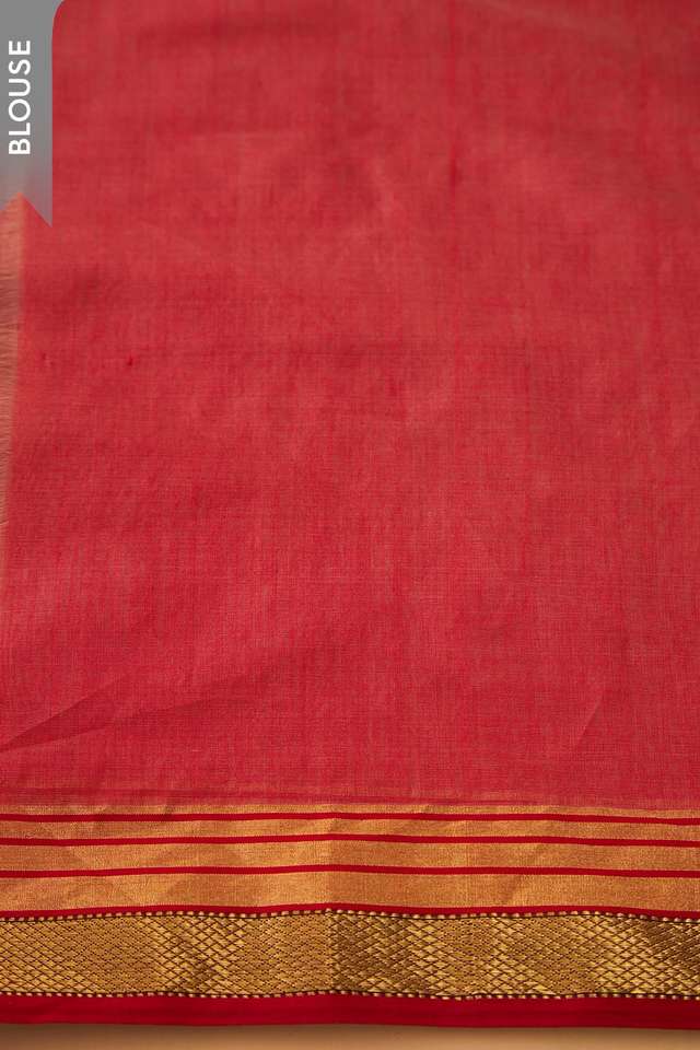 Off White Rajasthan Pure Silk Cotton Printed Sanganeri Saree thumbnail image number null