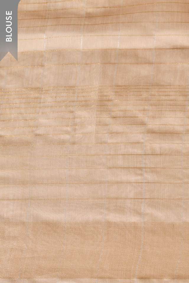Light Orange Woven Silk Viscose Bhagalpur Saree thumbnail image number null