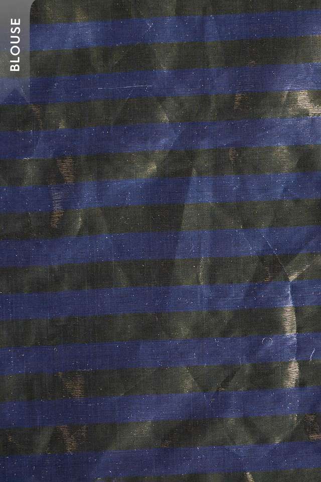 Dark Blue Bhagalpur Woven Silk Viscose Saree thumbnail image number null