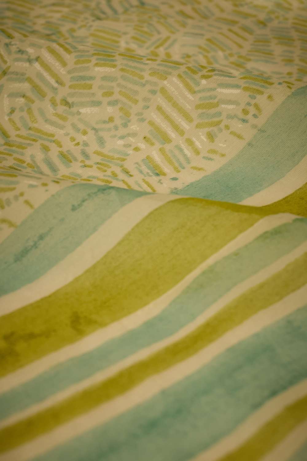 Light Green Rajasthan Pure Silk Cotton Printed Sanganeri Saree image number null