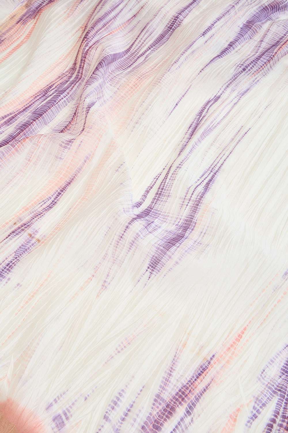 LiOff White Pure Silk Cotton Tie and Dye Saree image number null