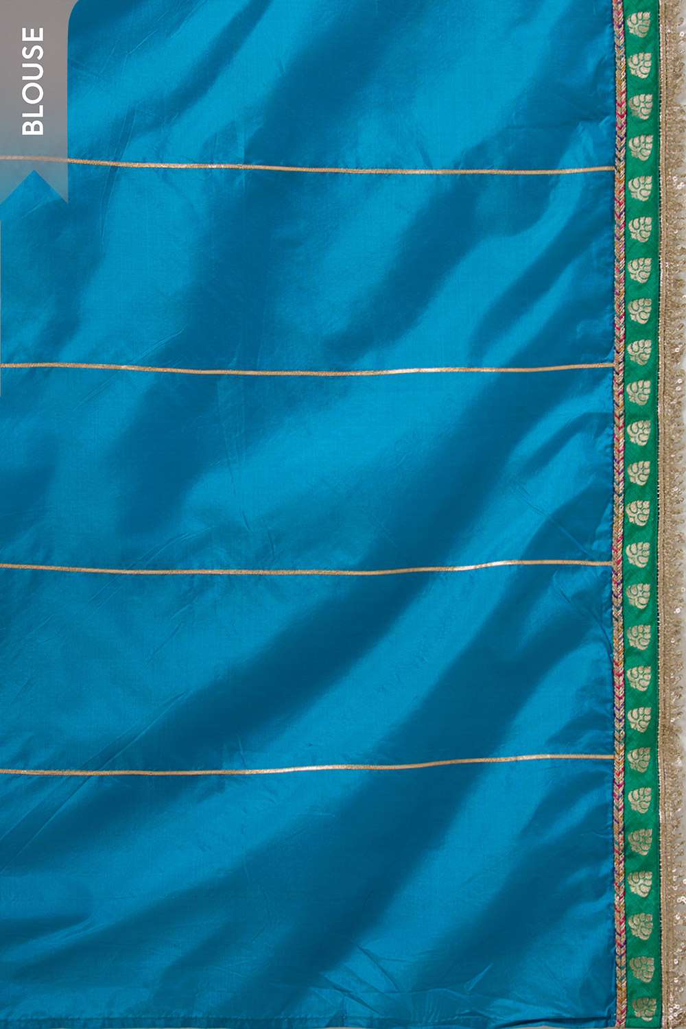 Blue Pure Silk Organza Applique Saree image number null