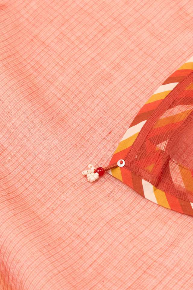 Dark Red Embroidered Pure Cotton Kota Saree thumbnail image number null
